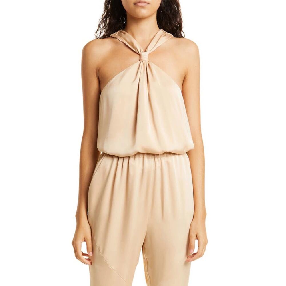 RAMY BROOK Hunter Satin Halter Blouse Size XL